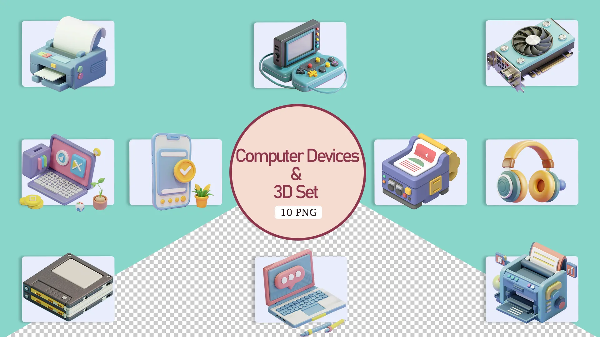 Creative 3D Computer Devices Pack image